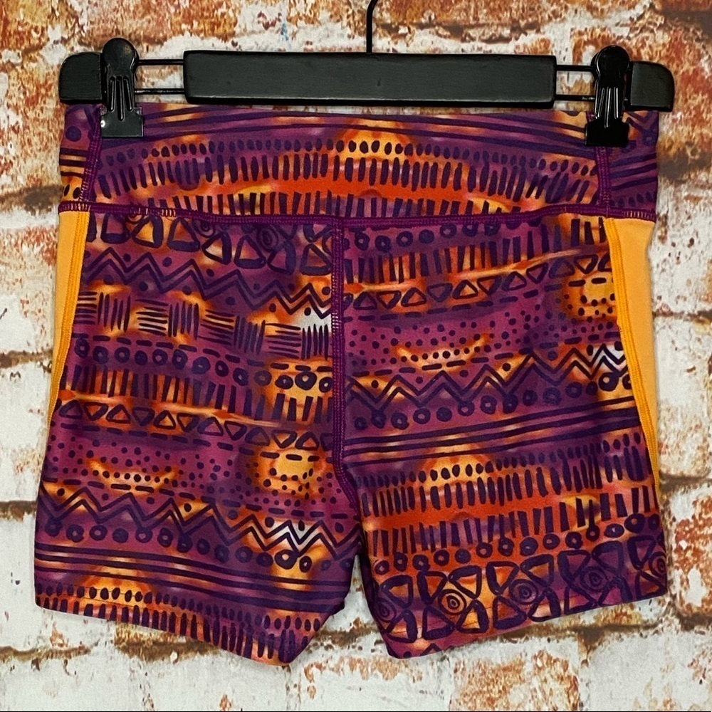 Reebok Compression Shorts Girls Youth Size Large 12/14 Multicolored Gymnastics - Picture 2 of 6